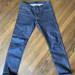 Uniqlo Selvedge Jeans 32x32 Slim Straight Low Rise